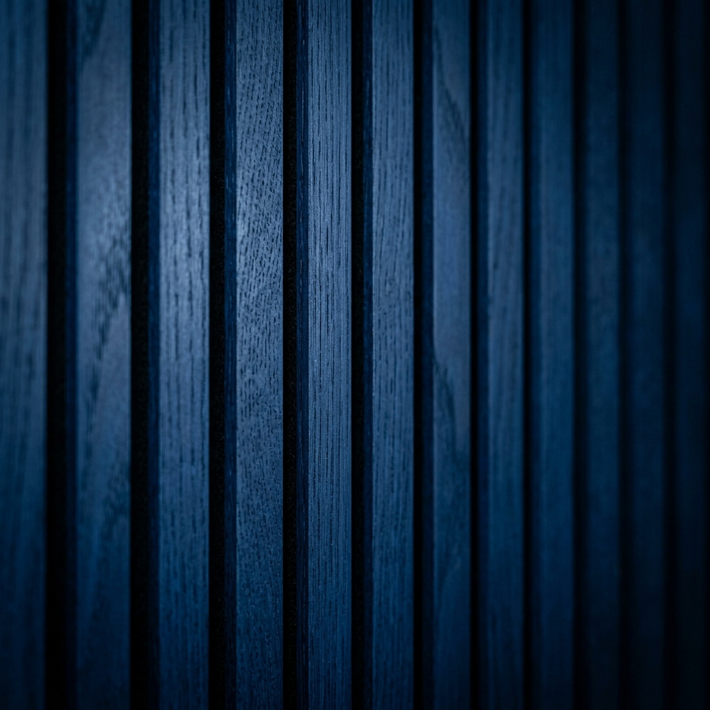 Dunkelblaue Akustikpaneele Struktur